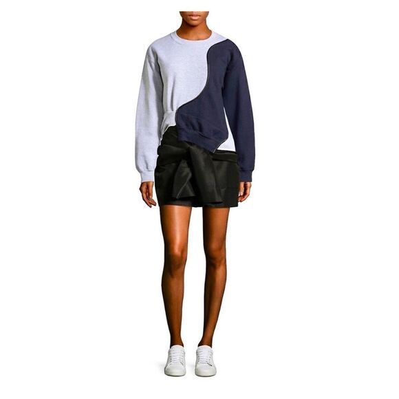 HARVEY FAIRCLOTH TIE SLEEVE FAUX WRAP MINI SKIRT-Saks Fifth BNWT
